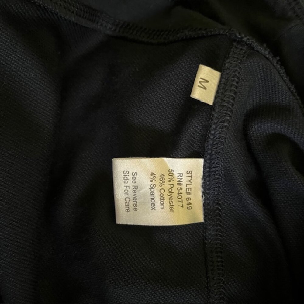 CAbi zippered hoodie/pants, Navy, Sz M, capri/ankle length pants, brass snaps - Picture 12 of 14